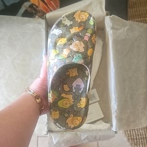 7.5 (size) - Gucci Tan & Multi-Color Sandals